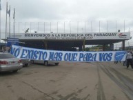 Trapo - Bandeira - Faixa - Telón - "No existo mas que para vos" Trapo de la Barra: La Banda del Expreso • Club: Godoy Cruz • País: Argentina