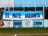 Trapo - Bandeira - Faixa - Telón - "El Mate Aguanta" Trapo de la Barra: La Banda del Mate • Club: Argentino de Quilmes • País: Argentina