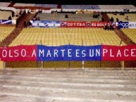 Trapo - Bandeira - Faixa - Telón - "Bolso amarte es un placer" Trapo de la Barra: La Banda del Parque • Club: Nacional • País: Uruguay