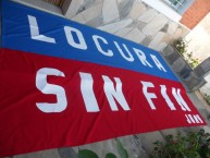 Trapo - Bandeira - Faixa - Telón - "Locura sin fin" Trapo de la Barra: La Banda del Parque • Club: Nacional • País: Uruguay