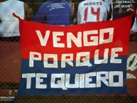 Trapo - Bandeira - Faixa - Telón - "Vengo porque te quiero" Trapo de la Barra: La Banda del Parque • Club: Nacional