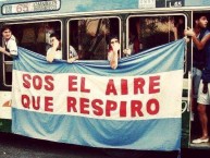 Trapo - Bandeira - Faixa - Telón - "Sos el aire que respiro" Trapo de la Barra: La Banda del Parque • Club: Nacional