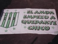 Trapo - Bandeira - Faixa - Telón - "El amor empezo a quedarte chico" Trapo de la Barra: La Banda del Sur • Club: Banfield