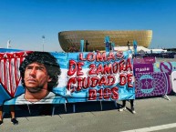 Trapo - Bandeira - Faixa - Telón - "Mundial Qatar 2022" Trapo de la Barra: La Banda Descontrolada • Club: Los Andes