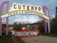 Trapo - Bandeira - Faixa - Telón - "LLEGAMOS A CUTERVO AMOR INCONDICIONAL" Trapo de la Barra: La Banda Los Norteños • Club: Juan Aurich