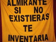 Trapo - Bandeira - Faixa - Telón - "Almirante si no existieras te inventaria" Trapo de la Barra: La Banda Monstruo • Club: Almirante Brown • País: Argentina