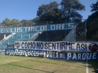 Trapo - Bandeira - Faixa - Telón - Trapo de la Barra: La Banda Tricolor • Club: Almagro