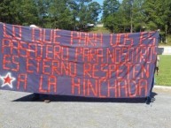 Trapo - Bandeira - Faixa - Telón - "Lo que para vos es pasajero...Para nosotros es eterno. Respeten a la hinchada" Trapo de la Barra: La Barra Gris • Club: Deportivo Carchá • País: Guatemala