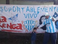 Trapo - Bandeira - Faixa - Telón - "Insoportablemente albo salta" Trapo de la Barra: La Dale Albo • Club: Gimnasia y Tiro