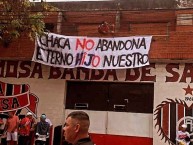 Trapo - Bandeira - Faixa - Telón - "Mensaje para Tigre" Trapo de la Barra: La Famosa Banda de San Martin • Club: Chacarita Juniors • País: Argentina