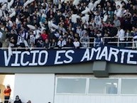 Trapo - Bandeira - Faixa - Telón - "Mi vicio es amarte" Trapo de la Barra: La Fiel • Club: Talleres • País: Argentina