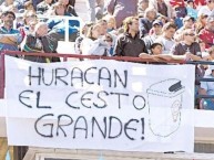 Trapo - Bandeira - Faixa - Telón - "Huracan el cesto grande" Trapo de la Barra: La Gloriosa Butteler &bull; Club: San Lorenzo &bull; País: Argentina