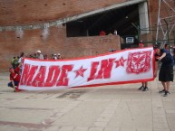 Trapo - Bandeira - Faixa - Telón - Trapo de la Barra: La Guardia Albi Roja Sur • Club: Independiente Santa Fe • País: Colombia