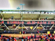 Trapo - Bandeira - Faixa - Telón - Trapo de la Barra: La Guardia Albi Roja Sur • Club: Independiente Santa Fe • País: Colombia