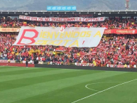 Trapo - Bandeira - Faixa - Telón - Trapo de la Barra: La Guardia Albi Roja Sur • Club: Independiente Santa Fe • País: Colombia