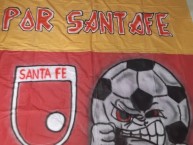 Trapo - Bandeira - Faixa - Telón - Trapo de la Barra: La Guardia Albi Roja Sur • Club: Independiente Santa Fe