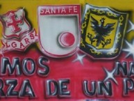 Trapo - Bandeira - Faixa - Telón - Trapo de la Barra: La Guardia Albi Roja Sur • Club: Independiente Santa Fe • País: Colombia