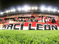 Trapo - Bandeira - Faixa - Telón - Trapo de la Barra: La Guardia Albi Roja Sur • Club: Independiente Santa Fe • País: Colombia