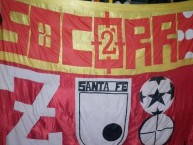 Trapo - Bandeira - Faixa - Telón - Trapo de la Barra: La Guardia Albi Roja Sur • Club: Independiente Santa Fe • País: Colombia