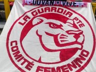 Trapo - Bandeira - Faixa - Telón - Trapo de la Barra: La Guardia Albi Roja Sur • Club: Independiente Santa Fe