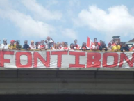 Trapo - Bandeira - Faixa - Telón - Trapo de la Barra: La Guardia Albi Roja Sur • Club: Independiente Santa Fe • País: Colombia