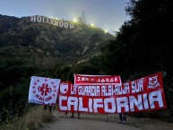 Trapo - Bandeira - Faixa - Telón - Trapo de la Barra: La Guardia Albi Roja Sur • Club: Independiente Santa Fe • País: Colombia