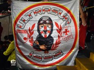 Trapo - Bandeira - Faixa - Telón - Trapo de la Barra: La Guardia Albi Roja Sur &bull; Club: Independiente Santa Fe &bull; País: Colombia