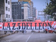 Trapo - Bandeira - Faixa - Telón - Trapo de la Barra: La Guardia Albi Roja Sur &bull; Club: Independiente Santa Fe &bull; País: Colombia