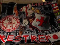 Trapo - Bandeira - Faixa - Telón - Trapo de la Barra: La Guardia Albi Roja Sur &bull; Club: Independiente Santa Fe &bull; País: Colombia