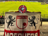Trapo - Bandeira - Faixa - Telón - Trapo de la Barra: La Guardia Albi Roja Sur &bull; Club: Independiente Santa Fe &bull; País: Colombia