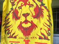 Trapo - Bandeira - Faixa - Telón - Trapo de la Barra: La Guardia Albi Roja Sur &bull; Club: Independiente Santa Fe &bull; País: Colombia