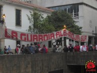 Trapo - Bandeira - Faixa - Telón - Trapo de la Barra: La Guardia Albi Roja Sur • Club: Independiente Santa Fe • País: Colombia