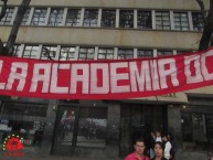 Trapo - Bandeira - Faixa - Telón - Trapo de la Barra: La Guardia Albi Roja Sur • Club: Independiente Santa Fe