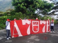 Trapo - Bandeira - Faixa - Telón - Trapo de la Barra: La Guardia Albi Roja Sur • Club: Independiente Santa Fe • País: Colombia