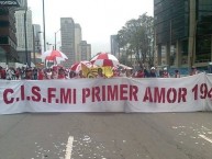 Trapo - Bandeira - Faixa - Telón - Trapo de la Barra: La Guardia Albi Roja Sur • Club: Independiente Santa Fe • País: Colombia