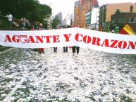 Trapo - Bandeira - Faixa - Telón - Trapo de la Barra: La Guardia Albi Roja Sur • Club: Independiente Santa Fe