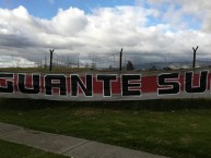 Trapo - Bandeira - Faixa - Telón - Trapo de la Barra: La Guardia Albi Roja Sur • Club: Independiente Santa Fe