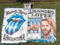 Trapo - Bandeira - Faixa - Telón - Trapo de la Barra: La Guardia Imperial • Club: Racing Club