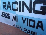 Trapo - Bandeira - Faixa - Telón - Trapo de la Barra: La Guardia Imperial • Club: Racing Club