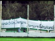 Trapo - Bandeira - Faixa - Telón - "pensando en vos siempre extrañandote" Trapo de la Barra: La Guardia Puyutana &bull; Club: Sportivo Desamparados &bull; País: Argentina