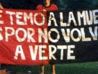 Trapo - Bandeira - Faixa - Telón - "Si le temo a la muerte es por no volver a verte" Trapo de la Barra: La Hinchada Más Popular • Club: Newell's Old Boys • País: Argentina