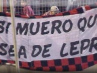 Trapo - Bandeira - Faixa - Telón - "si muera quiero que sea de lepra" Trapo de la Barra: La Hinchada Más Popular • Club: Newell's Old Boys