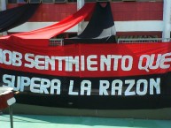 Trapo - Bandeira - Faixa - Telón - "NOB sentimiento que supera la razon" Trapo de la Barra: La Hinchada Más Popular • Club: Newell's Old Boys