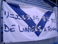 Trapo - Bandeira - Faixa - Telón - Trapo de la Barra: La Pandilla de Liniers • Club: Vélez Sarsfield