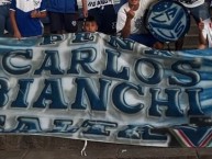 Trapo - Bandeira - Faixa - Telón - Trapo de la Barra: La Pandilla de Liniers • Club: Vélez Sarsfield