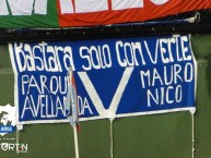 Trapo - Bandeira - Faixa - Telón - Trapo de la Barra: La Pandilla de Liniers • Club: Vélez Sarsfield