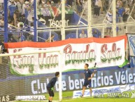 Trapo - Bandeira - Faixa - Telón - Trapo de la Barra: La Pandilla de Liniers • Club: Vélez Sarsfield