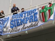 Trapo - Bandeira - Faixa - Telón - Trapo de la Barra: La Pandilla de Liniers • Club: Vélez Sarsfield