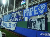 Trapo - Bandeira - Faixa - Telón - Trapo de la Barra: La Pandilla de Liniers • Club: Vélez Sarsfield