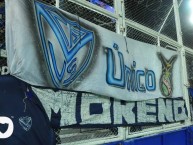 Trapo - Bandeira - Faixa - Telón - Trapo de la Barra: La Pandilla de Liniers • Club: Vélez Sarsfield